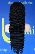 26"-40" Deepwave Natural color wig